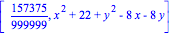 [157375/999999, x^2+22+y^2-8*x-8*y]